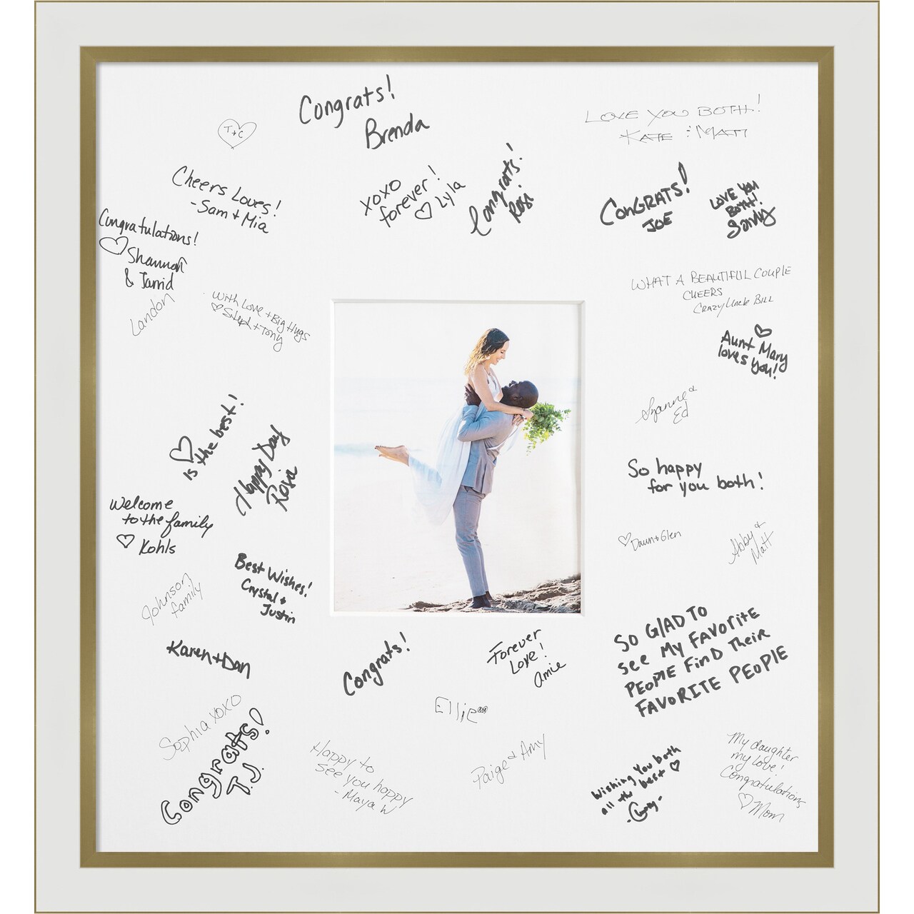 Eva Signature Mat Picture Frame, Photo Frame Wedding Guest Book Alternative, Autograph Picture Mat for Signature Board, Wedding Celebrations Graduations Support Encouragement or Retirement